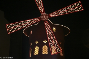 moulin rouge windmill at night in paris 1190