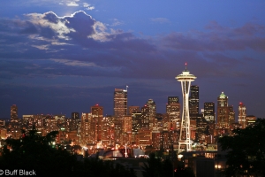 moonlight s silver lining over the space needle and seattle skyline 0047 buff black