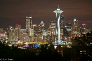 the space needle and colorful seattle skyline at night 5336 buff black
