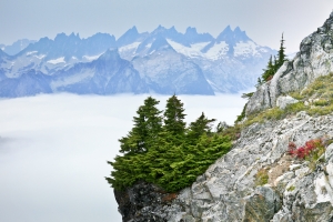 The Pickets at First Light North Cascades Featured Landscape for WA Trails mag July issue 7933 